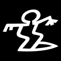 SoCool - Da Hui Surfing - Vinyl 6" tall (Color: WHITE) decal laptop tablet skateboard car windows stickers