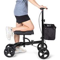 ZBYL Economy Steerable Knee Walker, Disabled Scooter Crutches Alternative for Broken Leg Foot Injuries Ankles Surgery (Black)