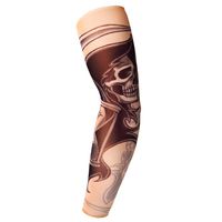 JK Home 1pc Tattoo Elastic Sports Compression Arm Sleeves Cool Sun Block UV Protection Arm Warmer for Bicycle Hunting Basketball Baseball Football #F S