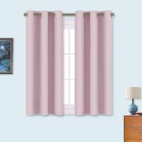 NICETOWN Blackout Curtain Panels for Girls Room, Nursery Essential Thermal Insulated Solid Grommet Top Blackout Drapes (Lavender Pink, 1 Pair, 34 x 45 inches)