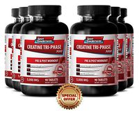 Creatine hcl - Creatine Tri Phase 5000 Mg - Volumizing effect (6 Bottles - 540 Tablets)