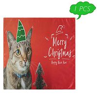 CaTaKu Merry Christmas Napkin,Christmas Xmas Bell Paper Napkins Luncheon Cocktail Napkins on Party Home kitchen Decoration, 20" x 20"