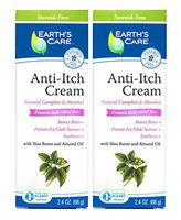 Earth's Care Anti-Itch Cream, No Parabens, Steroids, Artificial Colors Or Fragrances, Allergy-Tested 2.4 OZ (2 Tubes)