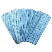 Arkwright Microfiber Wet Mop Pad Pack of 6 (18 inch, Blue)
