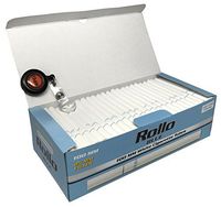 Rollo Blue - 100mm White Cigarette Tubes (200 Tubes per Box) 3 Boxes with Rolling Paper Depot Lighter Lasso