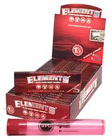 Elements Red 1 1/4 Slow Burn Hemp Papers (25 Packs/Full Box) with Rolling Paper Depot KewlTube