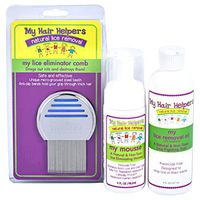 Lice Free Treatment Kit for Kids - Nit Removal Comb, Dimethicone Oil, and Foam Mousse | Natural Non Toxic Way to Remove Bugs and Eggs in Hair I Treats 1-2 Children