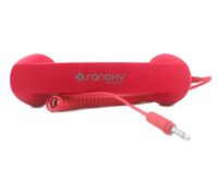 SANOXY Classic Retro Handset for 3.5mm Audio Cell Phones, iPad, iPhone, iPod Touch, HTC Android EVO, Samsung Galaxy, Droid (Soft Touch Red)