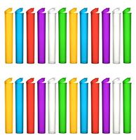 EZtube Assorted 4.5" Inches Hinged Lid Joint Blunt Doob Tube Holder Waterproof Airtight Smell Proof Odor Sealing Container (24 Pack)