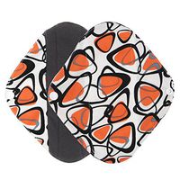 TONSEE Reusable Sanitary Pads for Women, Washable Menstrual Pad (S: 17.5 * 21cm, Orange)