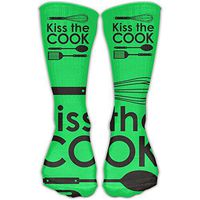 Kiss The Cook New Style Calf Athletic Socks&Casual Calf Socks For Man's And Women's One Size 30cm