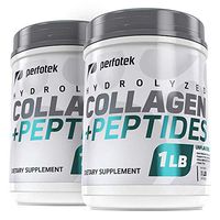 Perfotek USA Collagen Peptides Hydrolyzed Powder 16oz Pack of 2 Non-GMO Grass-Fed Gluten-Free Kosher Unflavored -Easy To Mix Drink - Premium Beef Collagen Powder 1 pound