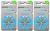PowerOne Implant Plus Size 675 by PowerOne (3 Packs (60 Batteries))