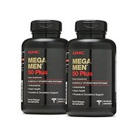 GNC Mega Men 50 Plus, Twin Pack, 120 Caplets per Bottle, Multivitamin to Support Overall Well-Being