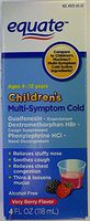 Children's Multi-Symptom Cold, Very Berry Flavor, 4oz, By Equate, Compare to Children's Multi-Symptom Cold