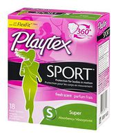 Playtex Sport Super Plastic Tampons - 18 ct