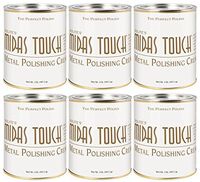 Midas Touch Metal Polishing Cream – 2lb, Cleaner & Polishing Rouge for Sterling Silver, Gold, Brass & Other Metals, 6pack, by Rolite