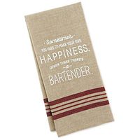 Make Your Own Happiness Bar Towel Kitchen Linens
