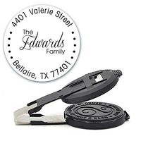 Custom Monogram Address Embosser - Personalized Round Seal - Insert Only - Style EM021