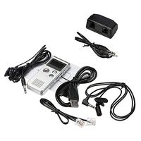 LIPOVOLT 8GB Digital Audio Voice Recorder Rechargeable Dictaphone Telephone MP3 Player Sliver