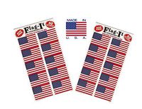 Made in The USA! 2 Packs of Flag-It United State Flag Stickers, 100 American Sticker Decals