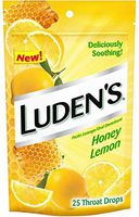 Luden's Throat Drops,Menthol Lozenge/ Oral Anesthetic Honey Lemon 25 ea ( Pack of 6 )
