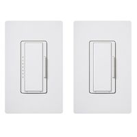 Lutron Maestro Dimmer Switch for Halogen and Incandescent Bulbs with Companion Dimmer, 600-Watt, Single-Pole or 3-Way, MAW-603-RH-WH, White