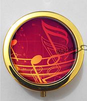 BlackKey Music Note 3-Compartment Decorative Pocket Gift Box Case Organizer for Pill, Color 2 -1309