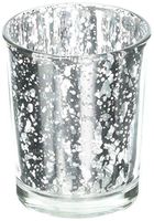 Darice David Tutera Silver Spot Plating Glass Votive Cup