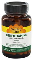 Country Life - Vitamin B1 with Benfotiamine, 150 mg - 60 Vegetarian Capsules