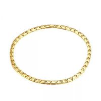 HiTreasure Men's Gold Pure Titanium Magnetic Therapy Link Chain Necklace for Neck Arthritis Headaches