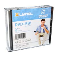 Xlyne 6005000S DVD + RW Blank Discs 4X DVD Slim Case Pack of 5