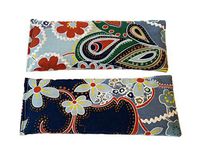 2 Hot/Cold Flaxseed Eye Pillows. 2 Microwavable Eye Pillows for Cold or Hot Therapy. Relieve Puffy or Dry Eyes. Eye Pads For Relaxing Warmth, Cooling Relief. Eye Mask for Sleep, Yoga. (Floral)