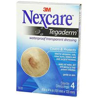 Nexcare Tegaderm Transparent Dressings 4 Inches X 4-3/4 Inches 4 Each (Pack of 10)