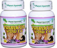 Planet Ayurveda Tribulus Power, 500mg Veg Capsules - 2 Bottles - Bring Out The Man in You