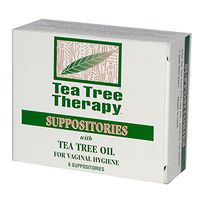 Tea Tree Therapy, Suppositories, with Tea Tree Oil, for Vaginal Hygiene, 6 Suppositories - 2PC