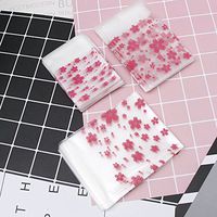 NUOMI Resealable Cellophane Bags Self-Adhesive Frosting Cherry Blossoms Bags 300Pieces Good for Bakery Candy, Cookie, Soap, Candle Gift Wraping Storage