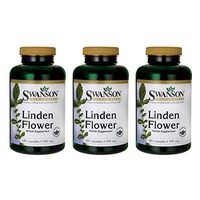 Swanson Linden Flower Immune System Cardiovascular Healthy Stress Response Support Herbal Supplement 500 mg 180 Capsules (Caps) (3 Pack)