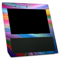 MightySkins Skin Compatible with Amazon Echo Show - Rainbow Waves | Protective, Durable, and Unique Vinyl Decal wrap Cover | Easy to Apply, Remove, and Change Styles | Made in The USA