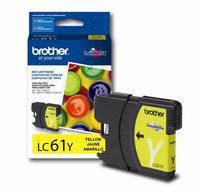 Brother LC61Y Ink Cartridge, 325 Page-Yield, Yellow