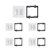 Buyer's Point Dual Brush Wall Plate [UL Listed] (5, White Kit)