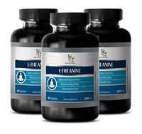 Brain Memory - L-Theanine 200MG - Nitric Oxide - 3 Bottles (180 Capsules)