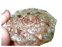 Jet New Moonstone Orgone Octagon Vastu Plate Energy Generator Crystal Gemstones Image is JUST A Reference.