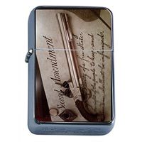 2nd Amendment Flip Top Oil Lighter D11 Gun Rights Arms Constitution