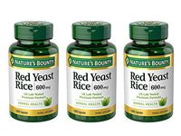 Nature's Bounty Red Yeast Rice 600mg, 360 Capsules Pack of 3