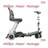 FreeRider USA - Luggie Classic - Compact Lightweight Foldable Scooter - 4-Wheel - Black