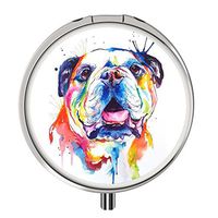 Pill Cases Metal,Custom Round Medecine Case Medecine Bottle Mini Travel Pill Vitamin Decorative Box Case Holder