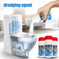 Indexshop Quick Foaming Toilet Cleaner Pipe Dredging Agent Powerful Sink and Drain Cleaner Chemical Powder Agent