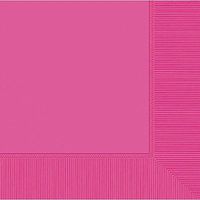 Bright Pink 3-Ply Dinner Napkins | Pack of 20 | Party Supply