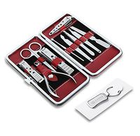 10 in 1 Stainless Steel Manicure Pedicure Ear Pick Finger Nail Grooming Clippers Kit Set Care Tools Products+ a keychain